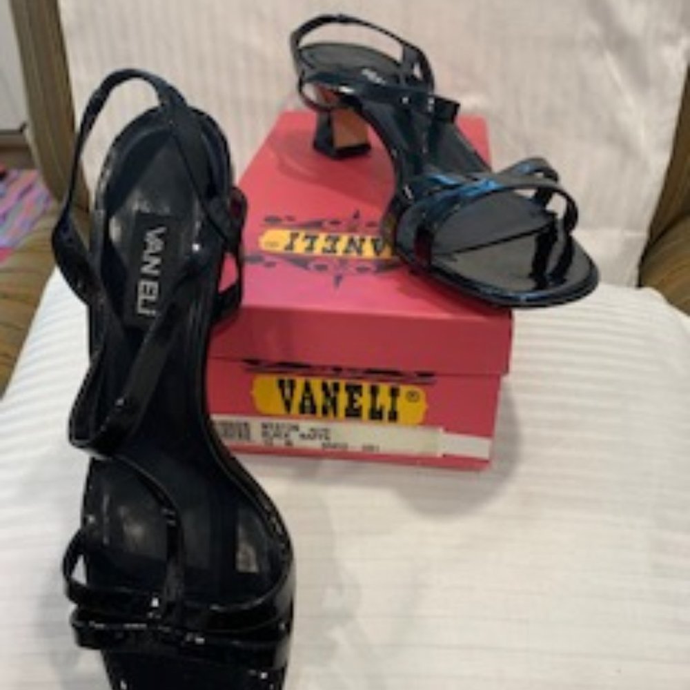 Women's Black Patent Strappy Sandal